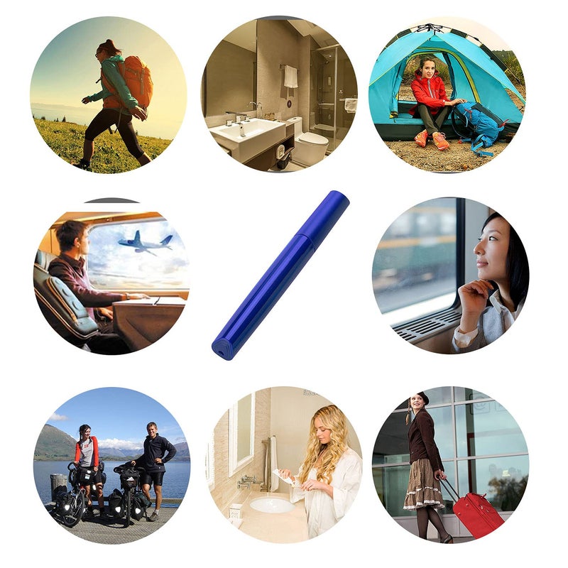 Hiyoo Travel Toothbrush Case, Portable Toothbrush Cover Container Storage Container, Breathable Design with Air Hole More Tube for Travel Hiking Camping and Business Trip (Deep Blue) - Image 4
